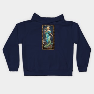 MM mucha like blue Kids Hoodie